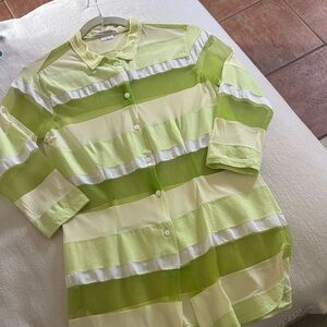 Marithe Francois Girbaud Light Green Blouse